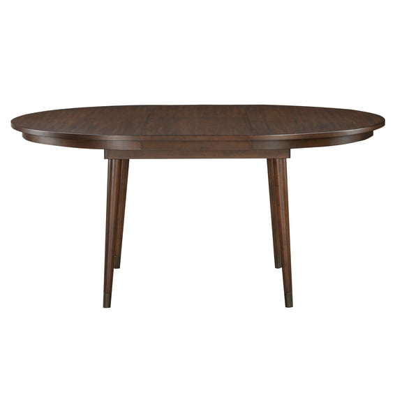 Dining Table, Oval Maple Veneer Wood with Self-Storing Butterfly Extension Leaf, Cherry Finish, Seats 4, 47.5" to 65" Length, Modern Contemporary Style for Dining Room and Kitchen