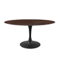 thumbnail image 1 of Dining Table, Oval, Wood, Black Dark Brown, Modern Contemporary Urban Design, Kitchen Room Cafe Bistro Restaurant Hospitality, 1 of 6