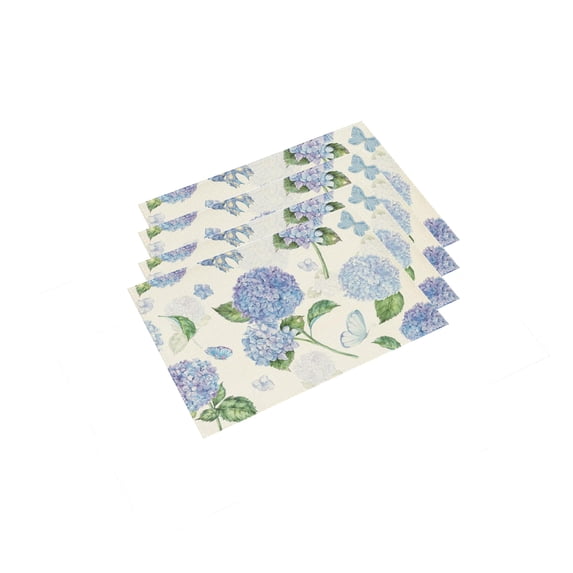 Dining Table Placemats Set of 4 Washable Placemats Blue Placemats for Summer Kitchen Decor Kitchen and Dining Room