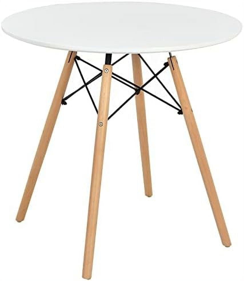 Dining Table, Round Dining Room Table With Solid Beech Wood Legs
