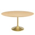 thumbnail image 1 of Dining Table, Round, Wood, Gold Brown Natural, Modern Contemporary Urban Design, Kitchen Room Cafe Bistro Restaurant Hospitality, 1 of 6