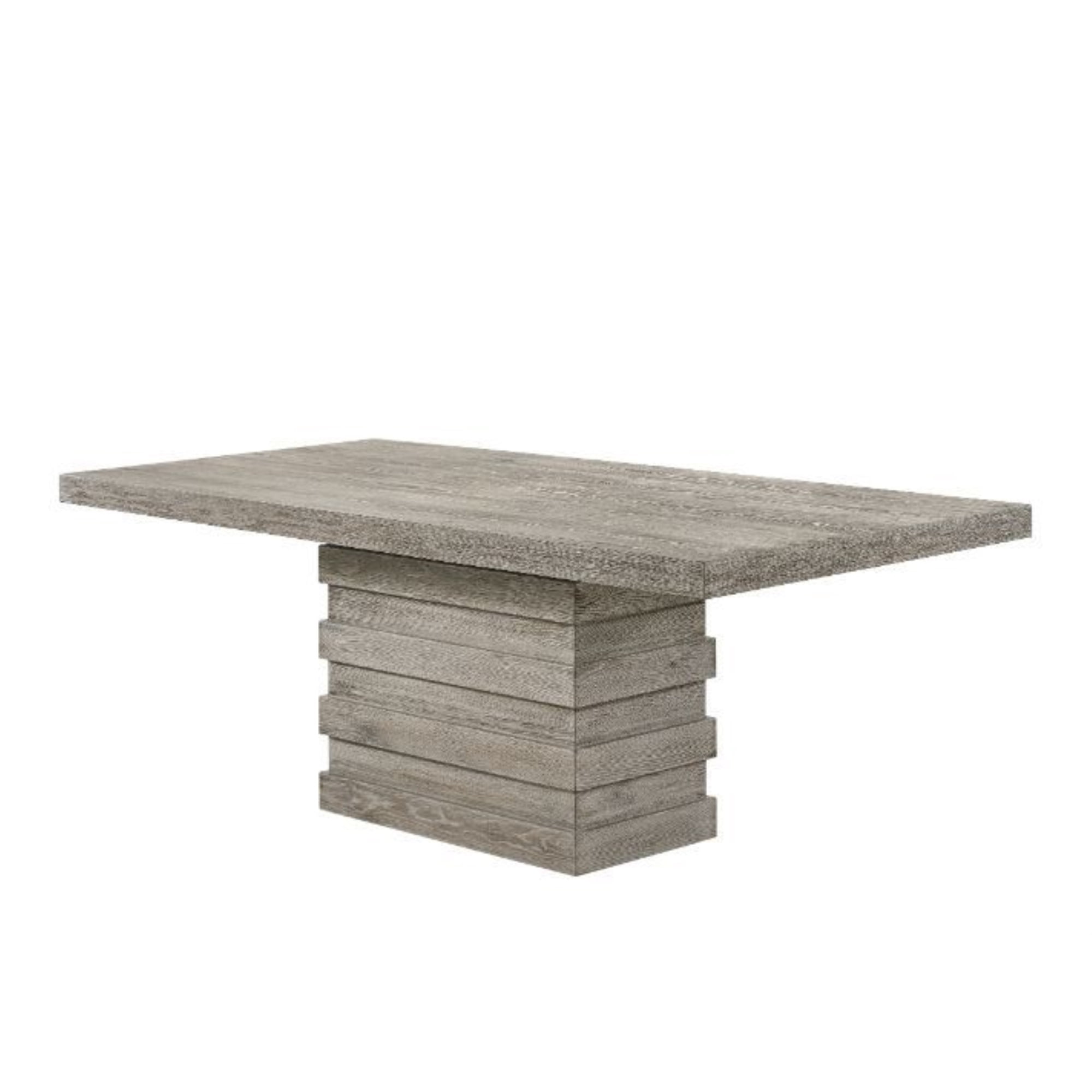 Salvaged Light Oak Rectangular Reclaimed Wood Dining Table