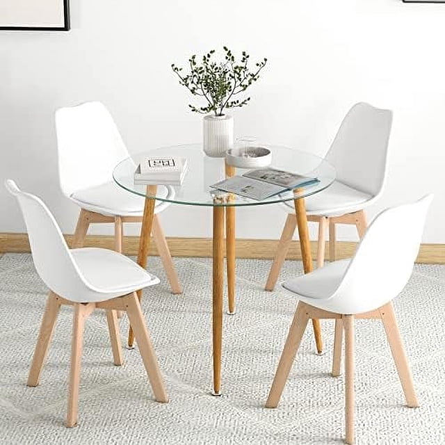 Dining Table Set for 2 Modern 3Piece Dining Room Set w/ 1 Round
