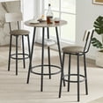 thumbnail image 1 of Dining Table Set for 2, Wood Kitchen Table Set with 2 PU Cushion Chairs, Saving Space Bar Bistro Countertop Height Dine Table, Modern Small Pub Table and Chairs Set, 1 of 5