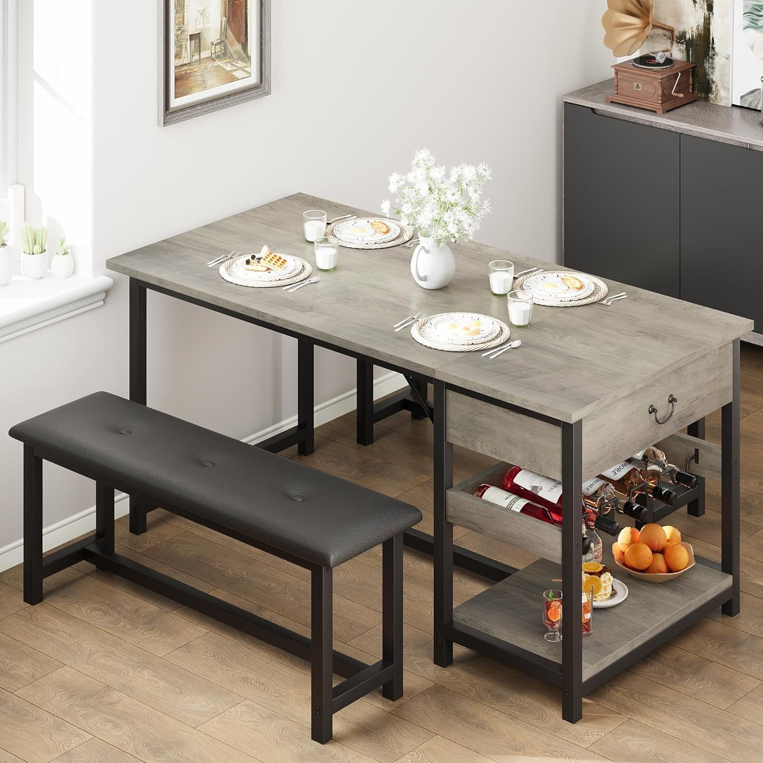 Dining Table Set for 4, Kitchen Dining Table Set with Upholstered — free download