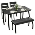 thumbnail image 1 of Dining Table Set for 4, Kitchen Table with 2 Upholstered Chairs and 1 Bench, 4-Person Dining Room Table Set, Rectangular Kitchen Table Set for Small Space, Apartment, Home, Studio, 1 of 9