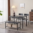 4-Piece Dining Table Set for Small Spaces with 2 Chairs, Bench, Easy ...