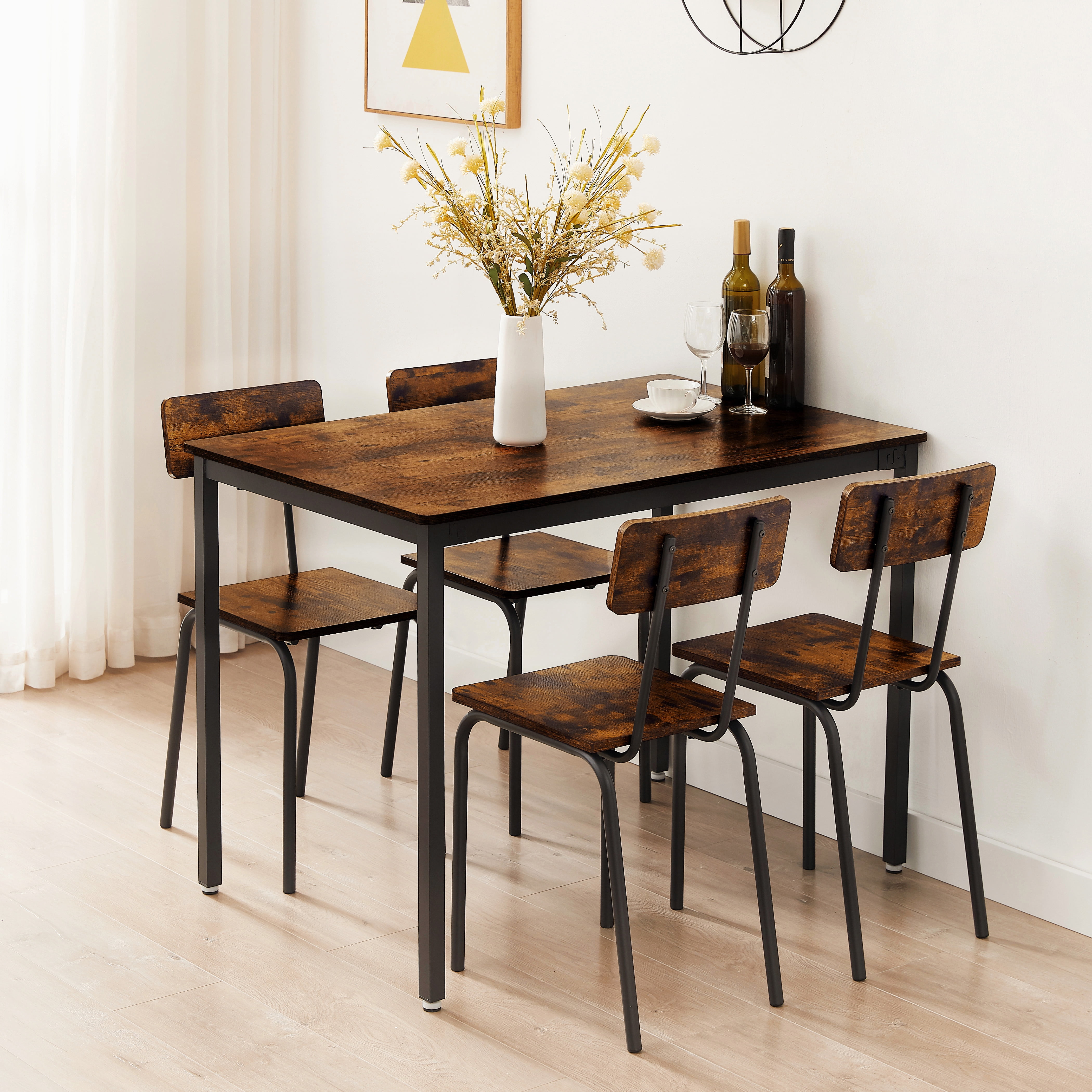 Dining Table Set, 5 Piece Dining Room Table Set for Small Spaces