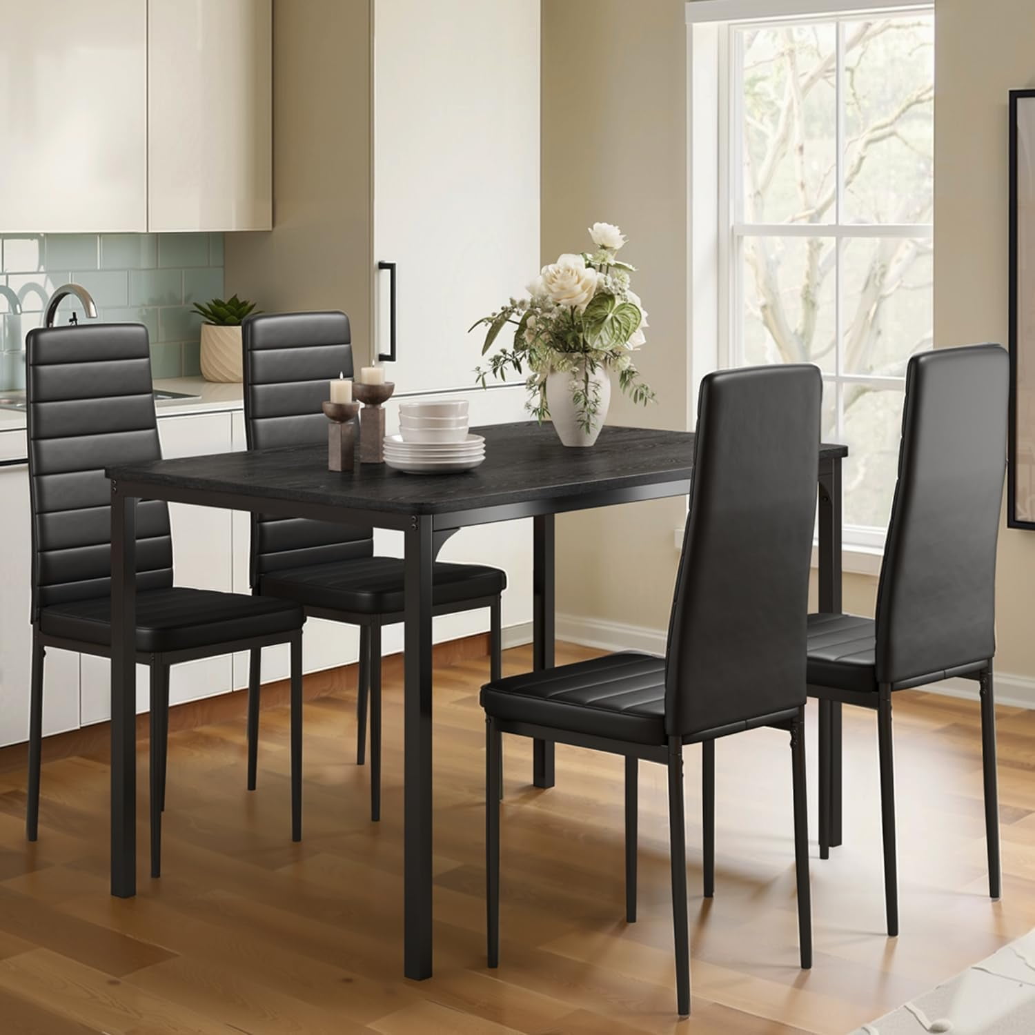 Dining Table Set for Person, Kitchen Table Chairs Set of, Piece Kitchen ...