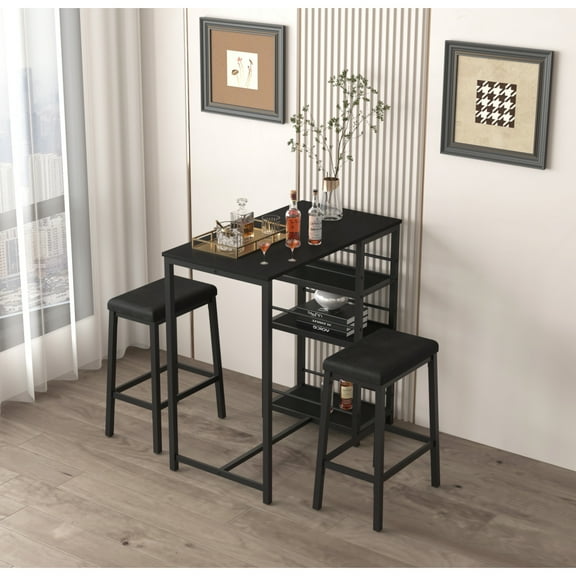 Dining Table Set , Wood Kitchen Table with  Chairs Dinning Table Set for Kitchen & Dining Room