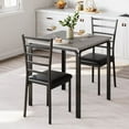 thumbnail image 1 of CuisinSmart 3 Piece Medium Density Fiberboard Square Dining Table Set Gray, 1 of 7