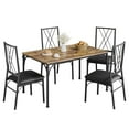thumbnail image 1 of Dining Table Set for 4,Rectangular Dining Room Table Set with 4 Upholstered Chairs for Small Space,Home Kitchen,Apartment,Retro, 1 of 10