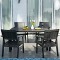 thumbnail image 1 of Patio Dining Table Set for 4 with Chairs,5 Piece Outdoor Dining Sets Furniture for Weather Resistant Lawn Garden Backyard,Grey, 1 of 7