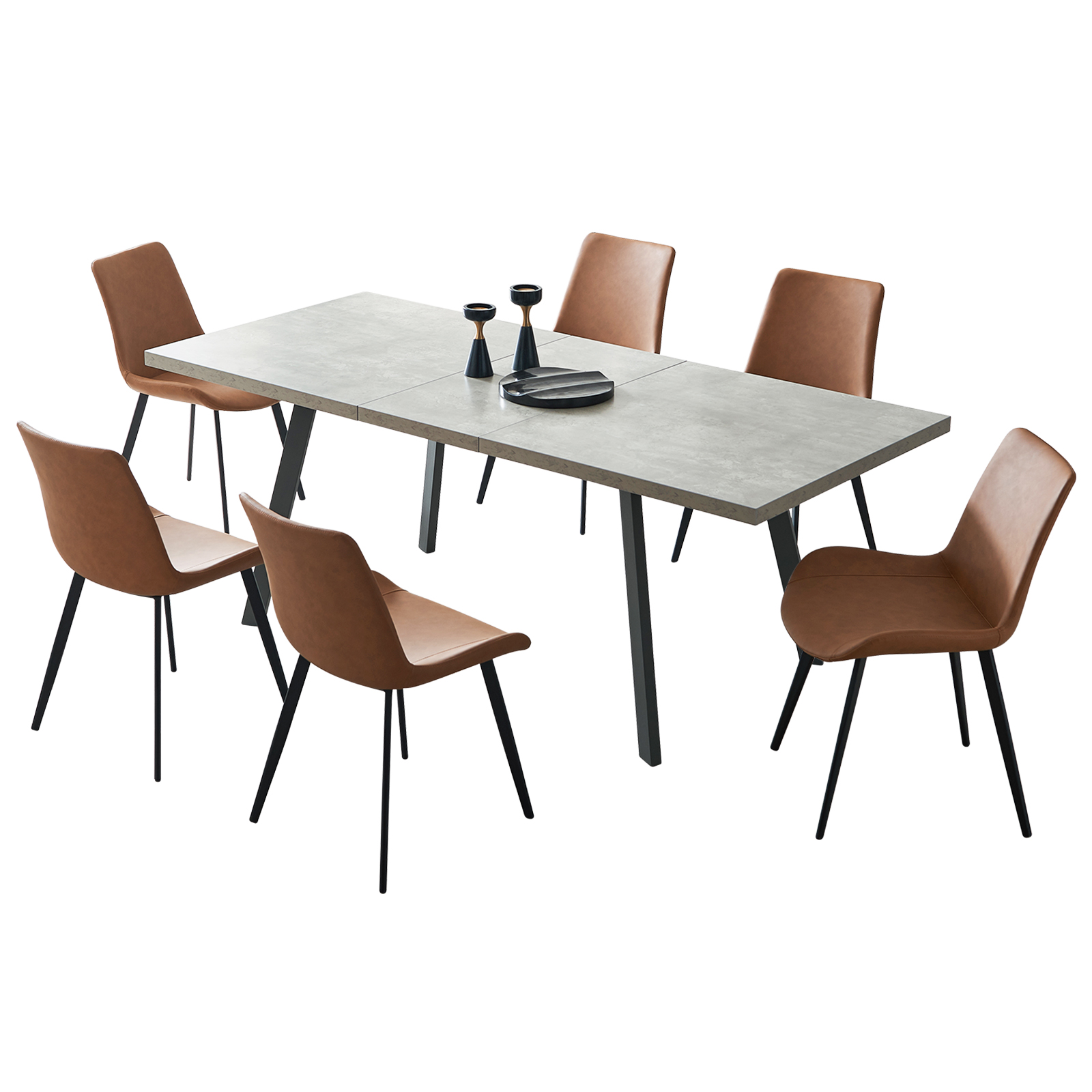 Dining Table Set for 6, MidCentury Kitchen Table Set for 68 Person