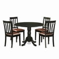 thumbnail image 1 of Dining Table Set with 4 Table & 4 Chairs, Black - 5 Piece, 1 of 1
