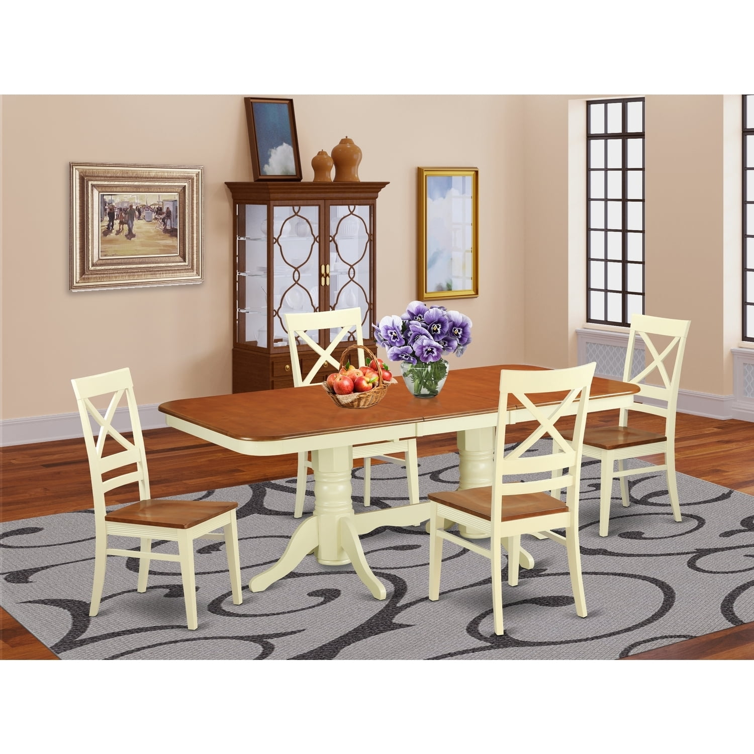 Dining Table Set with Chairs - Kitchen Table Set for 6-8 People ...