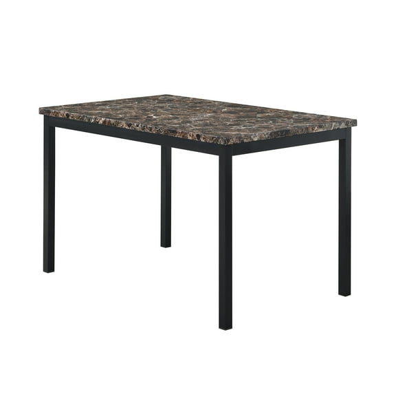 Dining Table Sets, Faux Marble Top metal frame dinette table, Black Modern Dining Tables,Metal Rectangular Dining Tables, Furniture, Dining Furniture, Dining Tables Faux Marble Top metal frame dinett