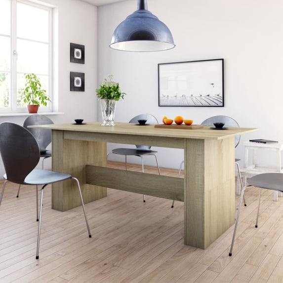 vidaXL Dining Table Sonoma Oak 70.8"x35.4"x29.9" Chipboard