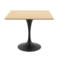 thumbnail image 1 of Dining Table, Square, Wood, Black Brown Natural, Modern Contemporary Urban Design, Kitchen Room Cafe Bistro Restaurant Hospitality, 1 of 6