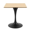 thumbnail image 1 of Dining Table, Square, Wood, Black Brown Natural, Modern Contemporary Urban Design, Kitchen Room Cafe Bistro Restaurant Hospitality, 1 of 6