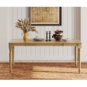 Dining Table for 6–8, Rectangular Table with Solid Wood Legs for Kitchen & Dining Room, 70 Inch, Oak