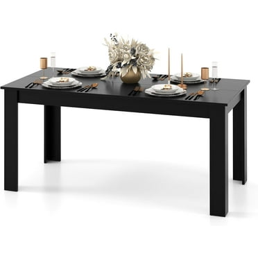 Dining Table for 6, Wood Rectangular Table, 63" L x 31.5" W x 30" H Large Farmhouse Center Table, Home Furniture Kitchen