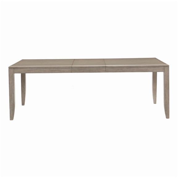 CHAMPFLAG Gray Extendable Dining Table, 86 Inch Expandable Wood Table with Leaf for 8 Seats, Contemporary Dining Room Furniture