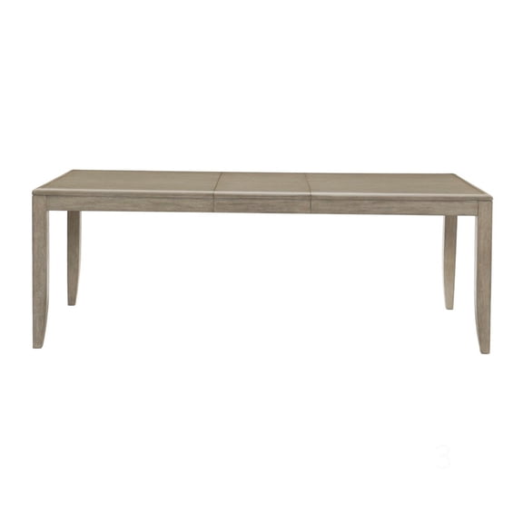 CHAMPFLAG Gray Extendable Dining Table, 86 Inch Expandable Wood Table with Leaf for 8 Seats, Contemporary Dining Room Furniture