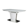 thumbnail image 1 of Dining Table with Glass Top and Butterfly Extendable Leaf White, 1 of 5