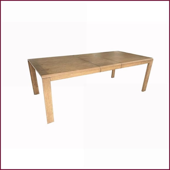Dining Table with Leaf, Expandable to 90, Rounded Sides Modern Style, Seats 6, Latte | Light Brown | Solid Wood+MDF