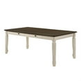 thumbnail image 1 of Dining Table with Rectangular Top and 2 Drawers, Brown and White, 1 of 5
