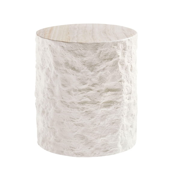 Dining Tables 15.75 Inch Side Table,Round Fiberglass Coffee Table for Living Room,Bedroom,Modern Design Imitation Stone End Table for Apartment,No Need Assembly,Beige,Coffee Tables