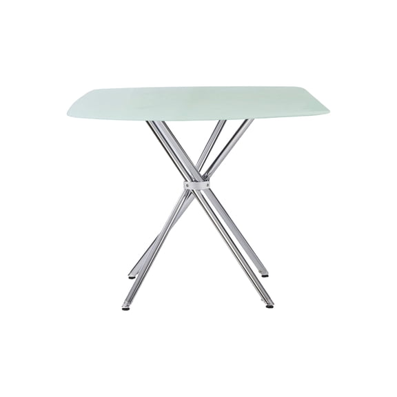 Dining Tables, 36" Square Frosted Tempered Glass Table, Chrome Wooden Dining Tables,Glass Modern Dining Tables, Furniture Dining Tables 36" Square Frosted Tempered Glass Table