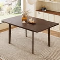 thumbnail image 1 of Dining Tables 60" Rustic Farmhouse Dining Table - Solid Wood Frame, Minimalist Modern Dining Table for Kitchen, Dining Room, Living Room, Walnut,Modern Dining Tables, 1 of 16