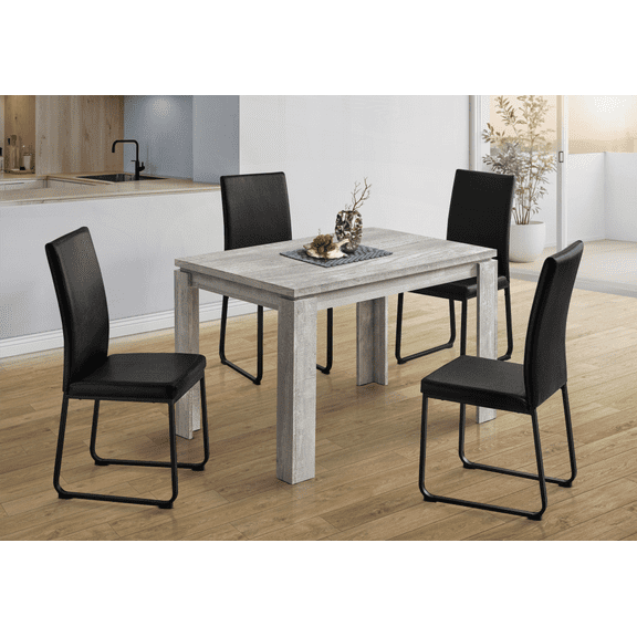 Dining Table for 4, 48" Rectangular, Grey Laminate, Small Space, Kitchen & Dining Room, Contemporary & Modern