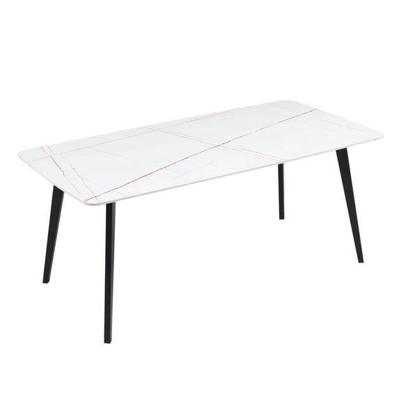 Dining Tables, J3710 Porcelain Dining Table White 70", White Modern Dining Tables,Ceramic Wooden Dining Tables, Furniture Dining Tables J3710 Porcelain Dining Table White 70"