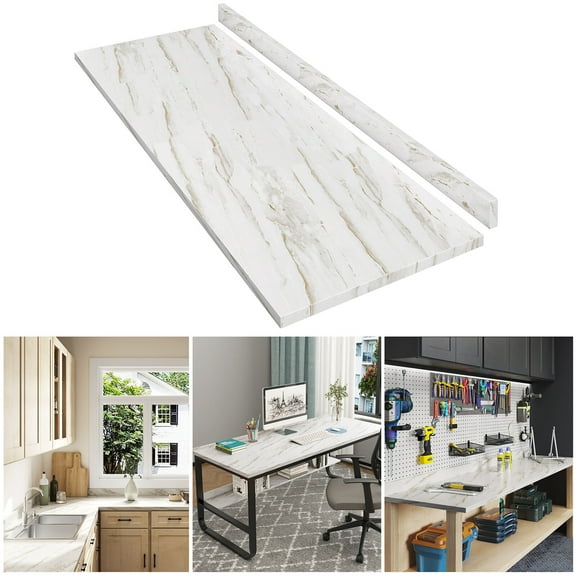 Dining Tables Laminate Countertop,Wood Countertop for DIY, Washer Dryer Counter Top, Table Top for Office Desk and Kitchen Table, 72" L x 25.56" W x 0.75" H (Drama Marble),Modern Dining Tables