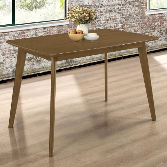 Dining Tables, Retro Chestnut Dining Table with Angled Legs, Brown Modern Dining Tables,Wood Wooden Dining Tables, Furniture Dining Tables Retro Chestnut Dining Table with Angled Legs