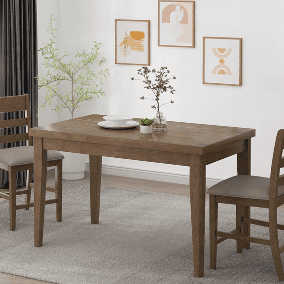 Wood Counter Height Dining Table with Farmhouse Style, 35"D x 59.1"W x 36.5"H | Walmart US Store