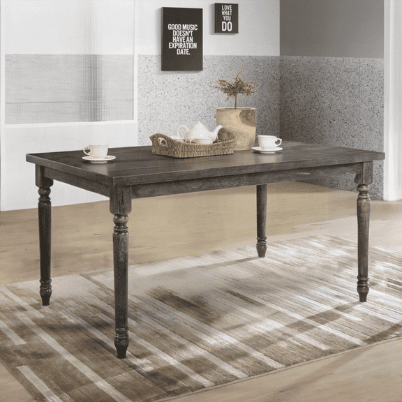Weathered Grey Rectangular Dining Table | Versatile for Dining & Spaces