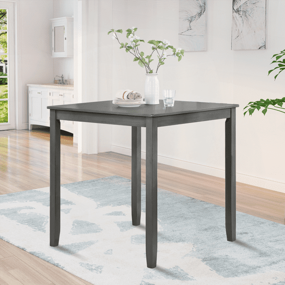 Wooden Dining Table for Small Spaces, 4-Person Counter Height, Gray | Walmart US Store