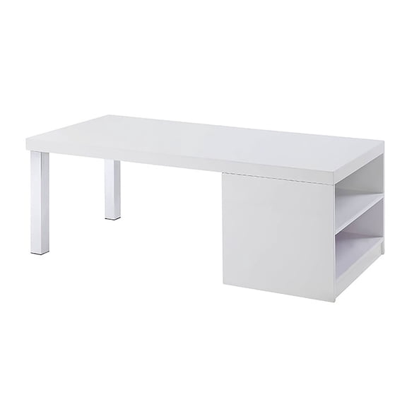 Dining Tables, White High Gloss and Chrome Coffee Table, Coffee Tables, End Tables,