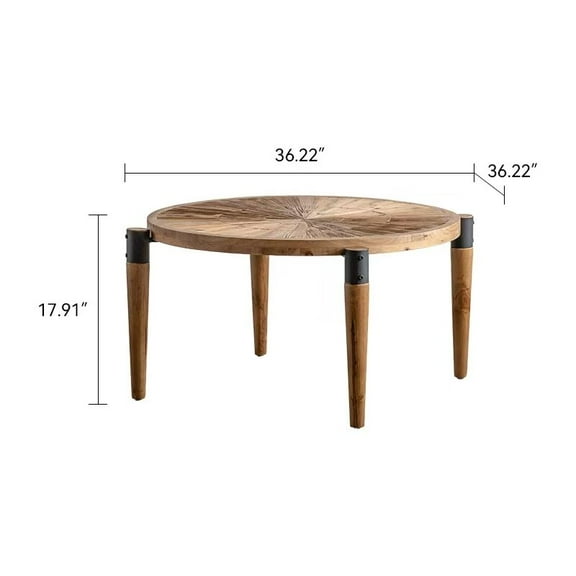 Dining Tables Wood Coffee Table, Farmhouse Rustic Round Living Room Tea Table, Modern Center Table Cocktail Table for Home Office Bedroom,Coffee Tables