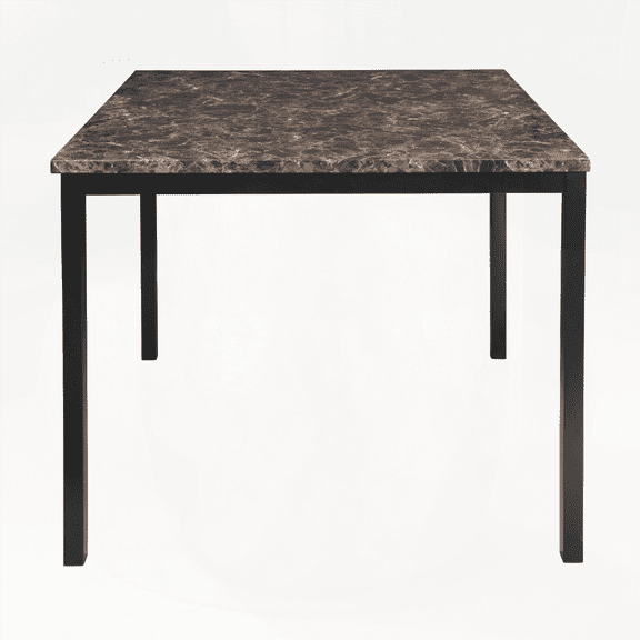 Counter Height Dining Table 40" Square, Metal Frame, Faux Marble Top, for Small Spaces|Meets 4-Person Dining Needs