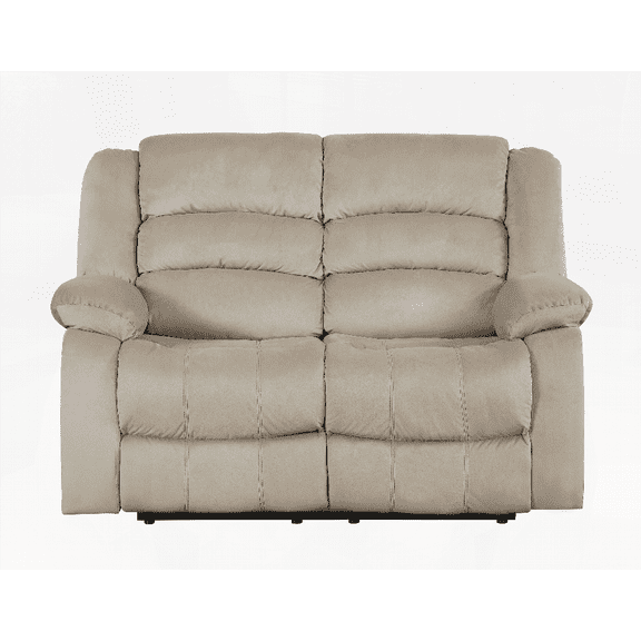 Global United Transitional Microfiber Fabric Loveseat for Dining Sets | Kiln-Dried Hardwood Frame & Stainless Steel Base