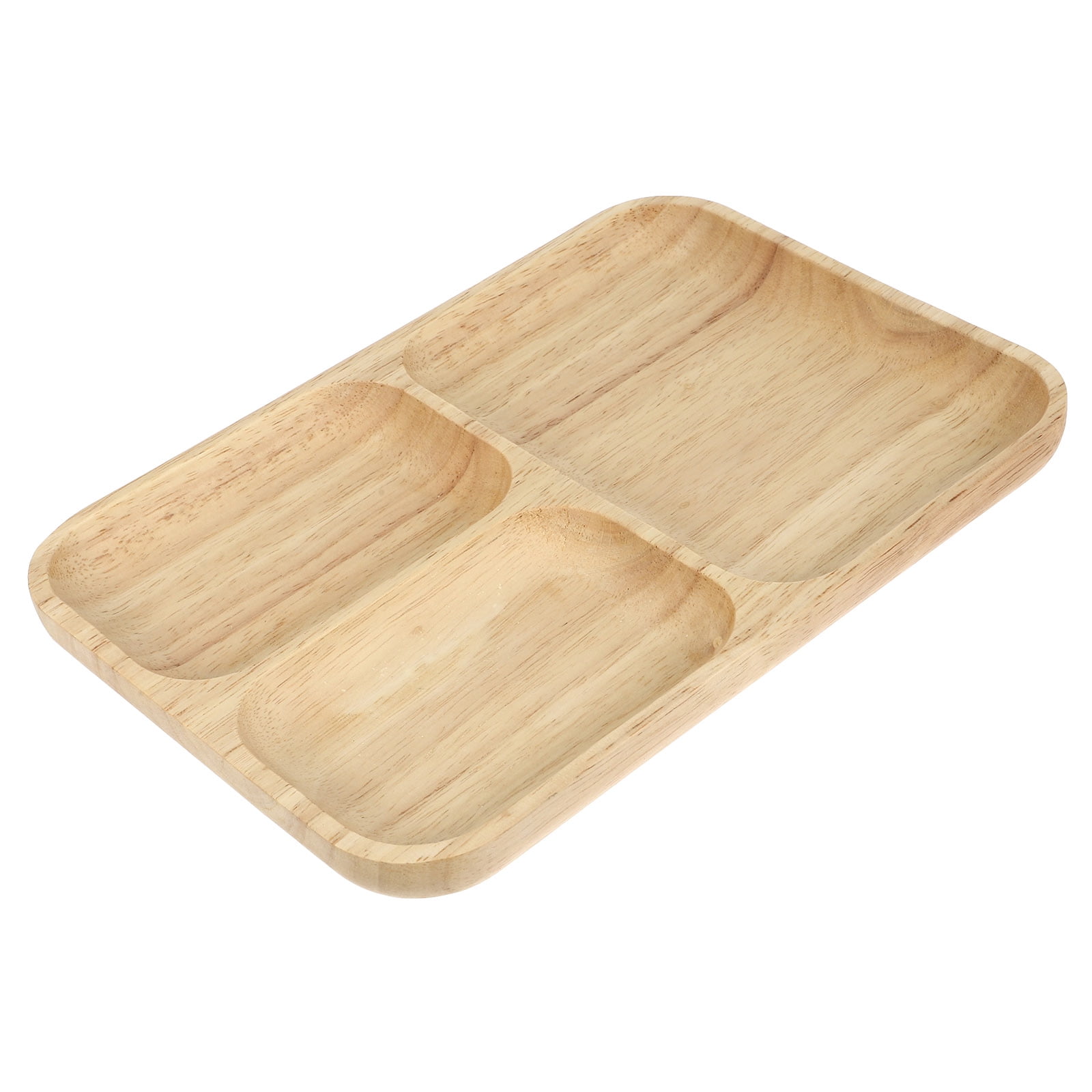 Wooden Serving Tray Restaurant Tray Three Compartment Tray Table