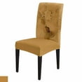 thumbnail image 1 of Dining Chair Covers Set of 8 Abstract Yellow Golden Marble Fluid Lines Stretch Parsons Chair Slipcovers Removable Washable Chair Cover Protector for Kitchen Dining Room Hotel, 1 of 5