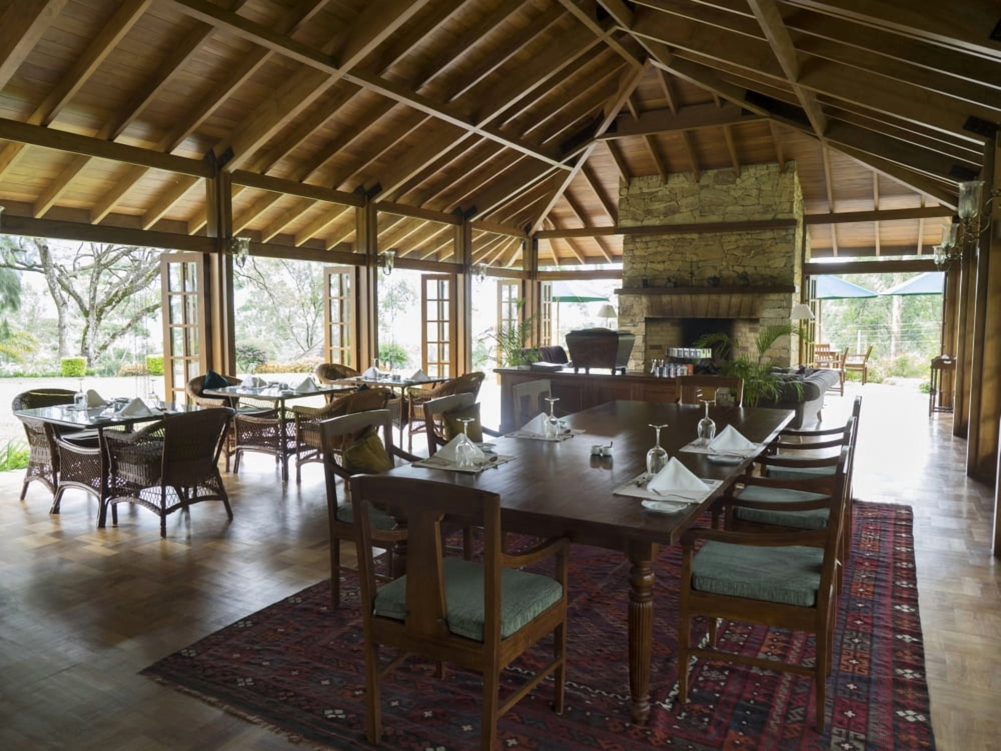 Dining room of Norwood Bungalow of Ceylon Tea Trails Nuwara Eliya Central Province Sri Lanka Canvas Art - Panoramic Images (12 x 16)