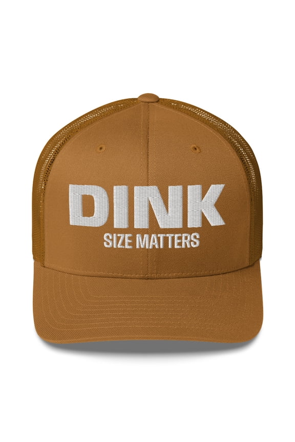 Dink Size Matters Pickleball Hat - Trucker Cap (Caramel)