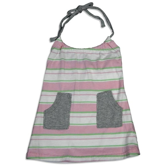 Dinky Souvenir - Baby Girls Stripe Halter Top 25646-6-12Months (pink stripe)